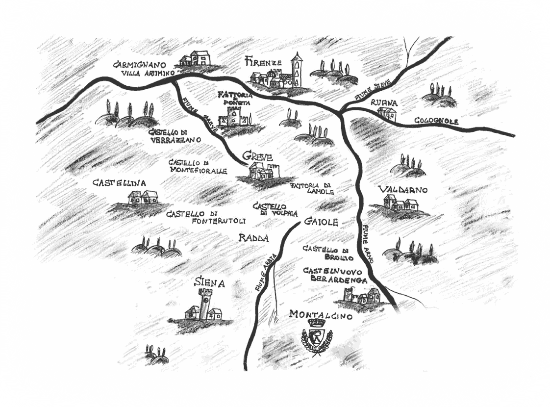 Mappa del Chianti Rufina Colognole